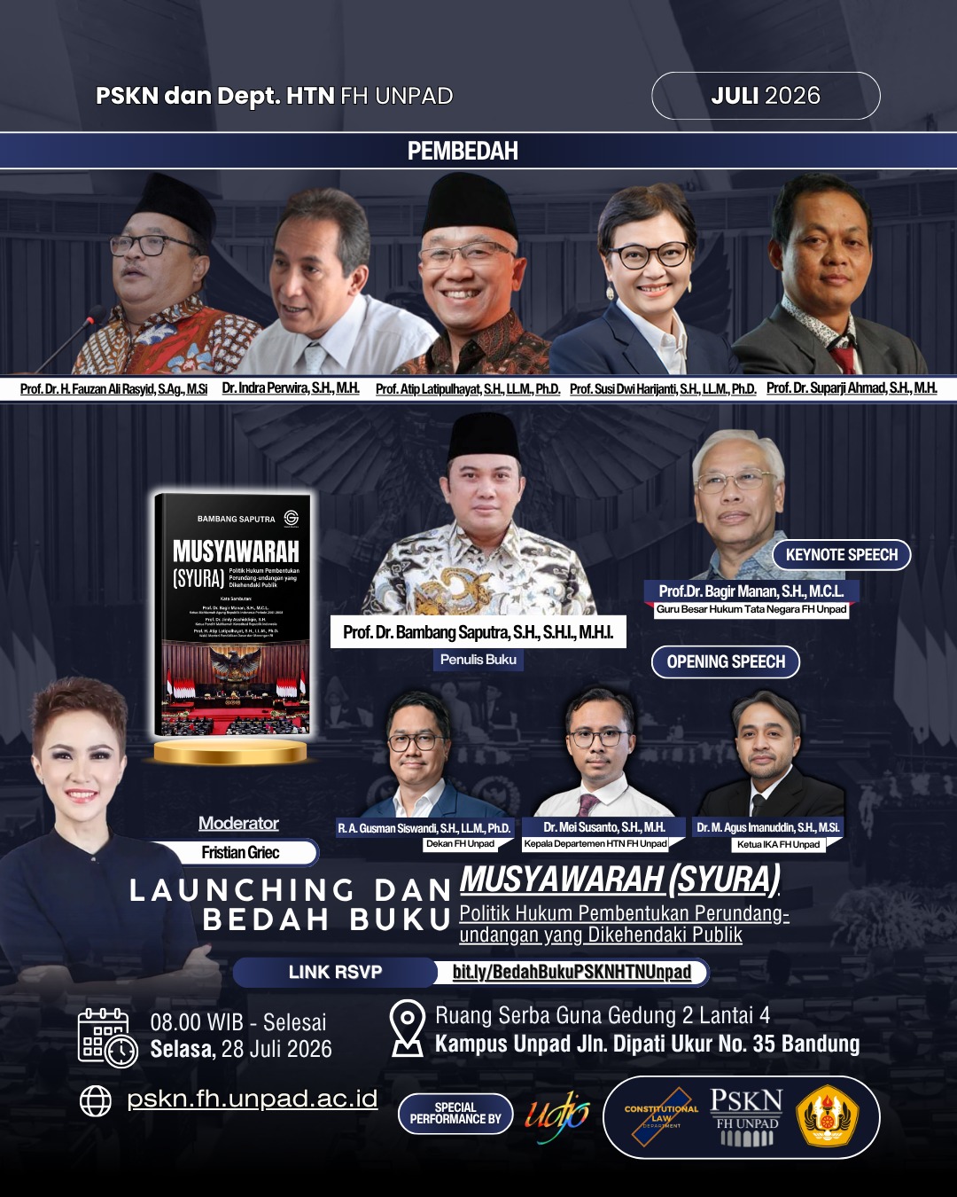 Bedah Buku "Musyawarah (Syura): Politik Hukum Pembentukan Perundang-undangan yang Dikehendaki Publik" 