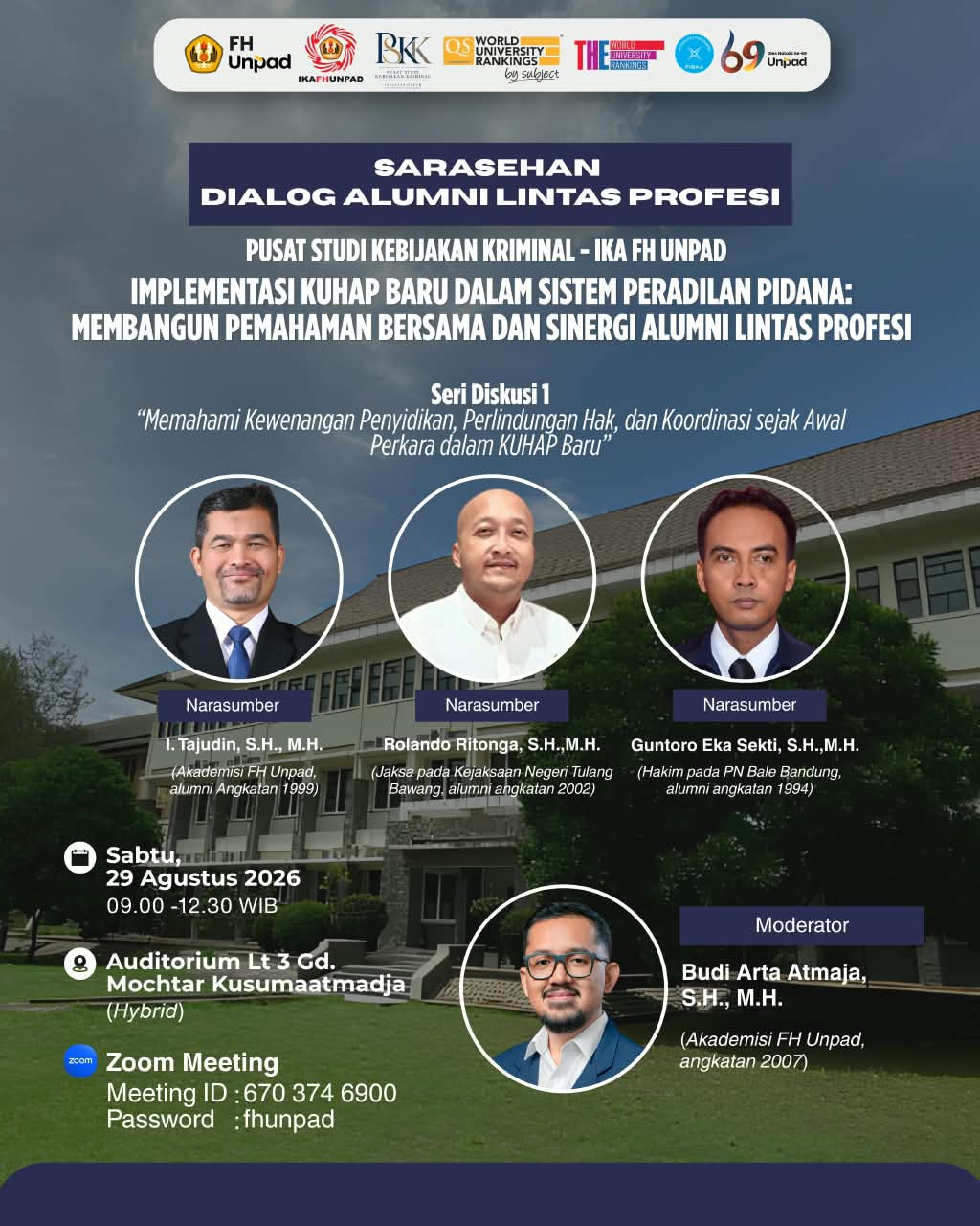 Implementasi KUHAP Baru dalam Sistem Peradilan Pidana: Membangun Pemahaman Bersama dan Sinergi Alumni Lintas Profesi