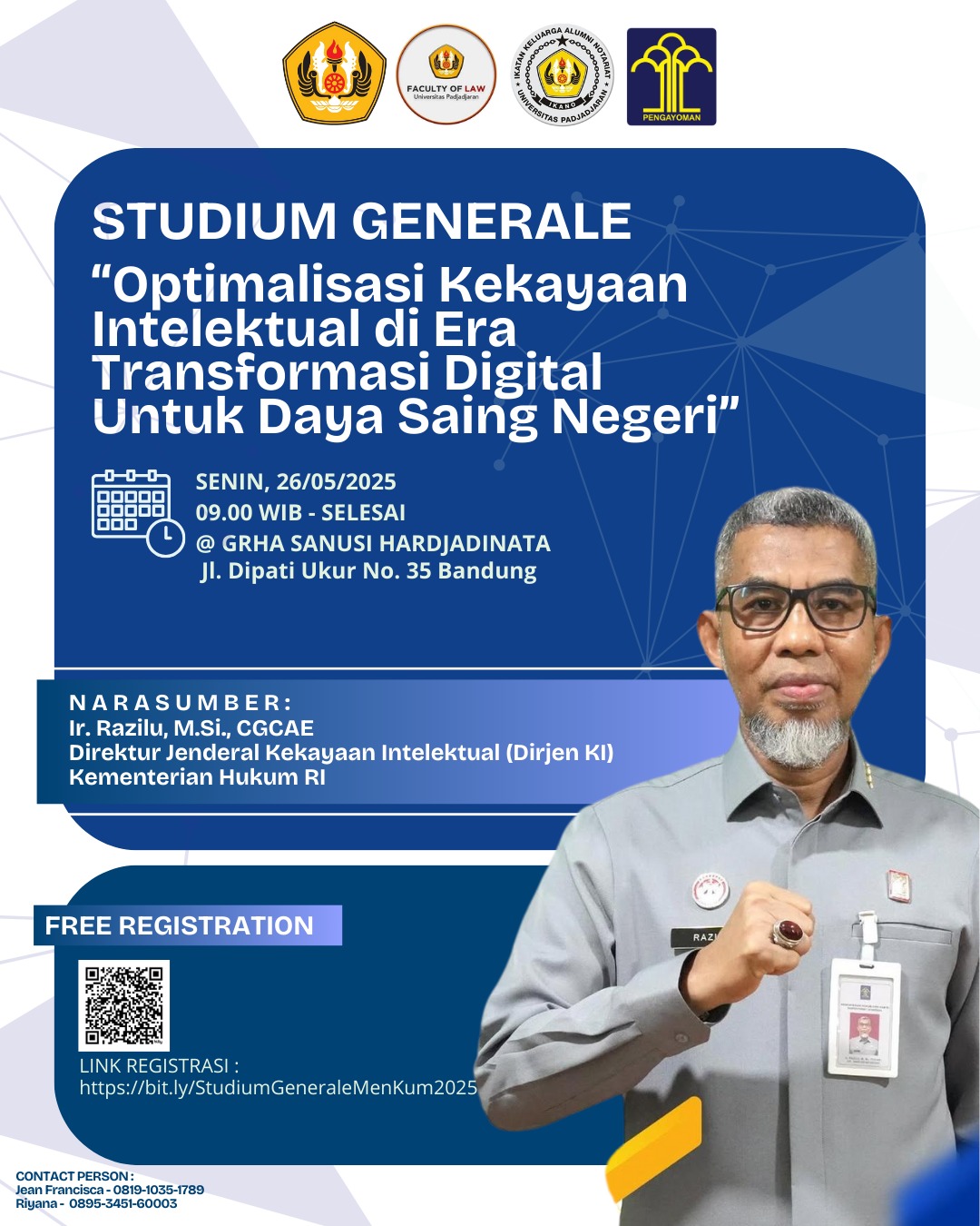 Studium Generale: Optimalisasi Kekayaan Intelektual di Era Transformasi Digital untuk Daya Saing Negeri