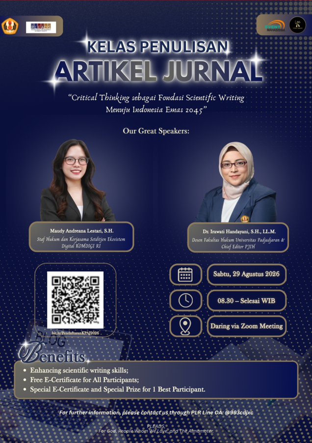 Kelas Penulisan Artikel Jurnal (KPAJ) 2026 "Critical Thinking sebagai Fondasi Scientific Writing Menuju Indonesia Emas 2045"