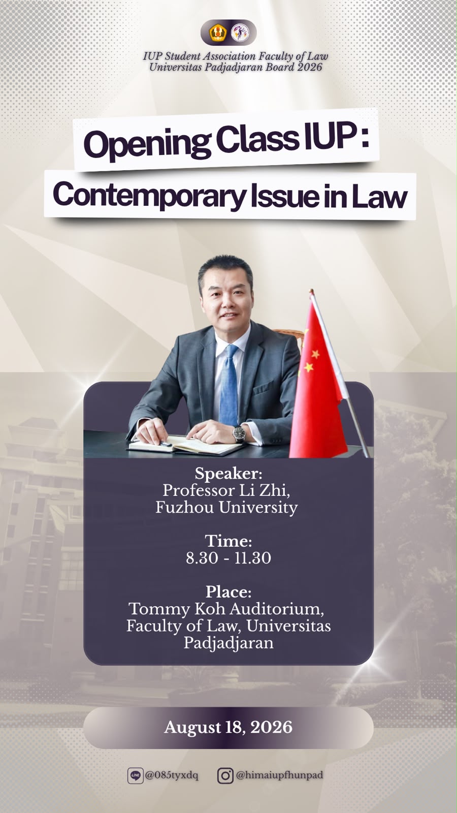 Opening Class IUP: Contemporary Issues in Law