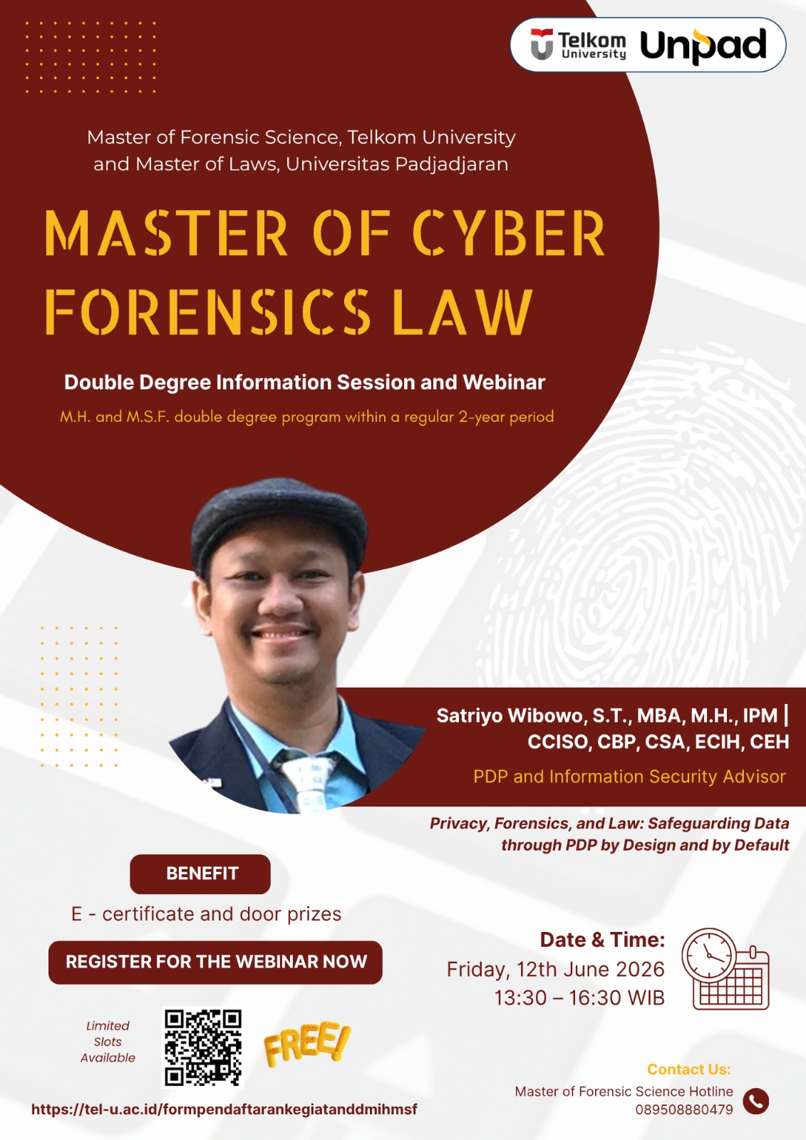 Double Degree Information Session and Webinar: Master of Cyber Forensics Law