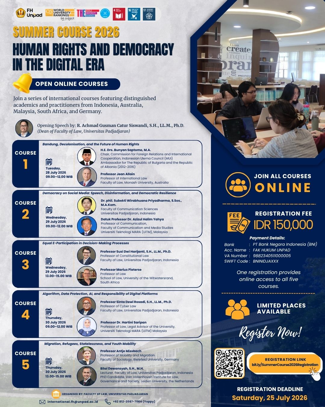 Summer Course 2026 Human Rights and Democracy in the Digital Era 
